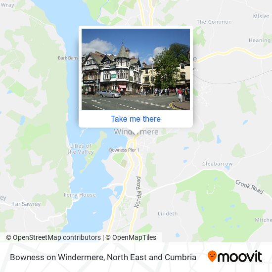Bowness on Windermere map