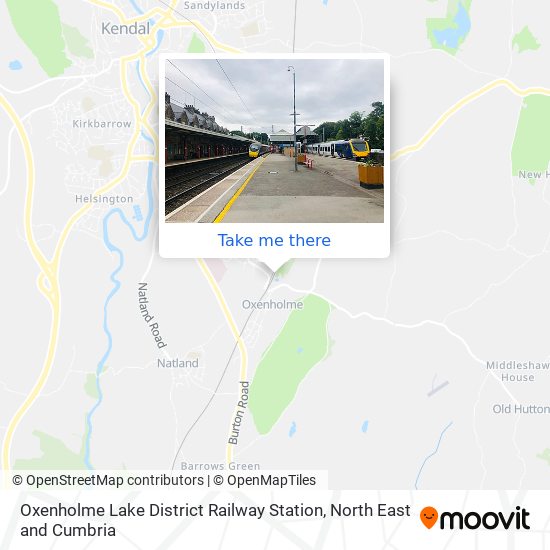 Oxenholme Lake District Railway Station map