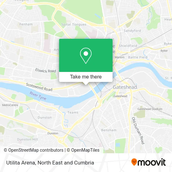 Utilita Arena map