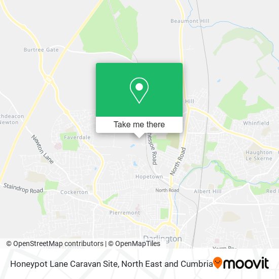 Honeypot Lane Caravan Site map