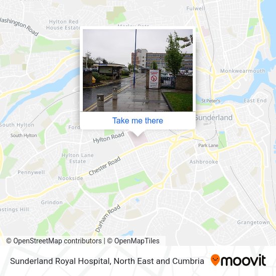 Sunderland Royal Hospital map