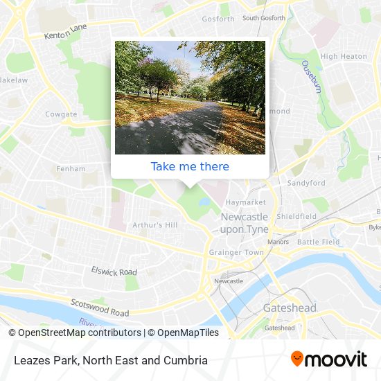 Leazes Park map