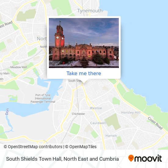 South Shields Town Hall map