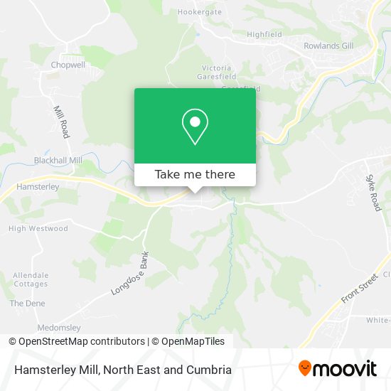 Hamsterley Mill map