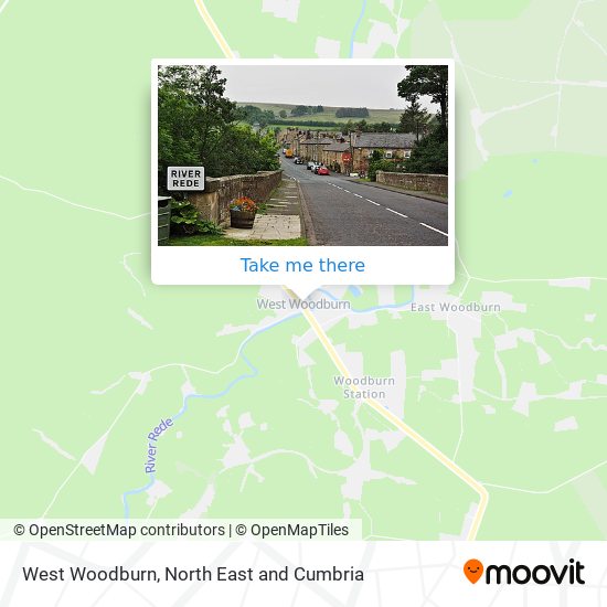 West Woodburn map