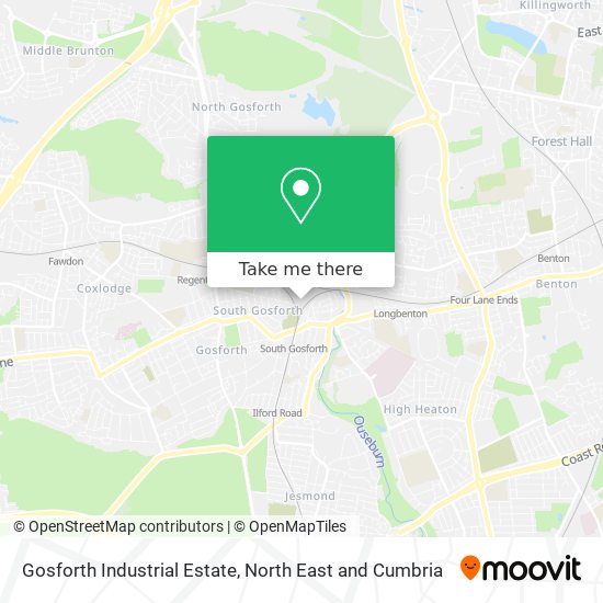 Gosforth Industrial Estate map