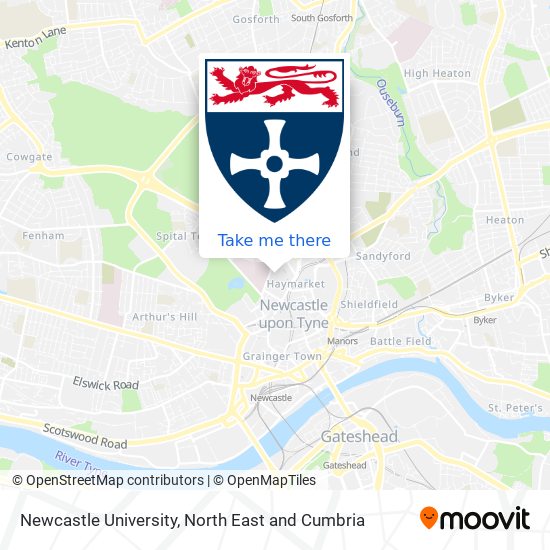 Newcastle University map