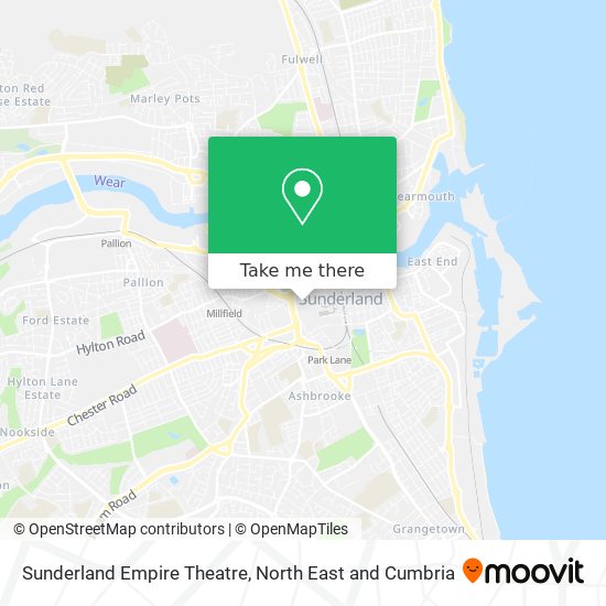 Sunderland Empire Theatre map