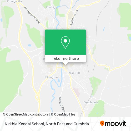 Kirkbie Kendal School map