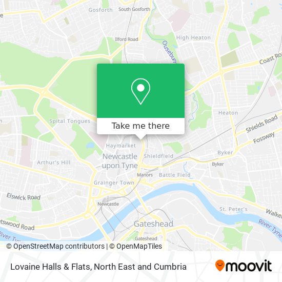 Lovaine Halls & Flats map