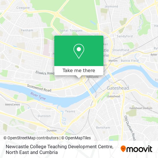 Newcastle College Teaching Development Centre map