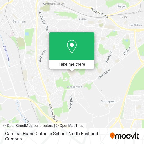 Cardinal Hume Catholic School map