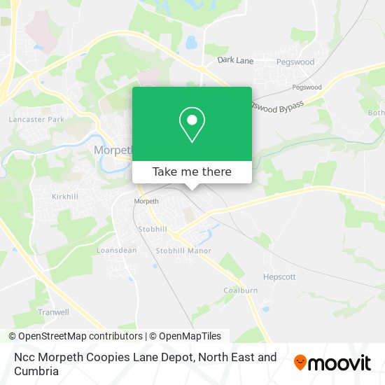 Ncc Morpeth Coopies Lane Depot map
