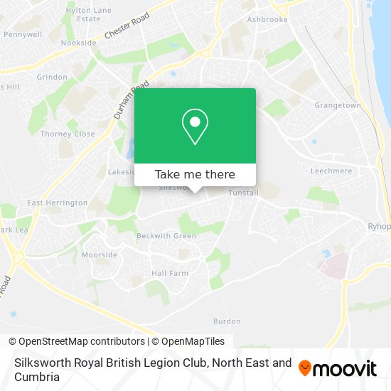 Silksworth Royal British Legion Club map