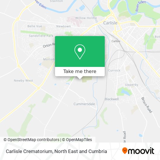 Carlisle Crematorium map