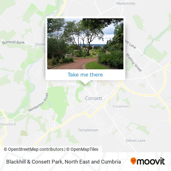 Blackhill & Consett Park map