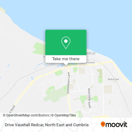 Drive Vauxhall Redcar map