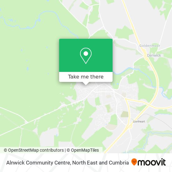 Alnwick Community Centre map