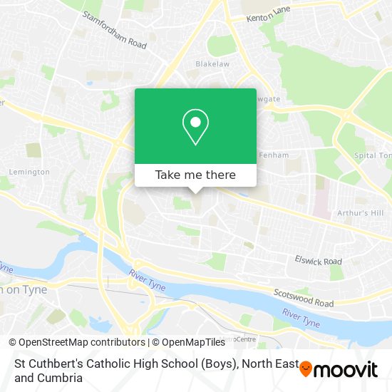 St Cuthbert's Catholic High School (Boys) map