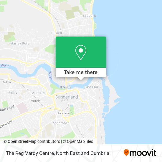 The Reg Vardy Centre map