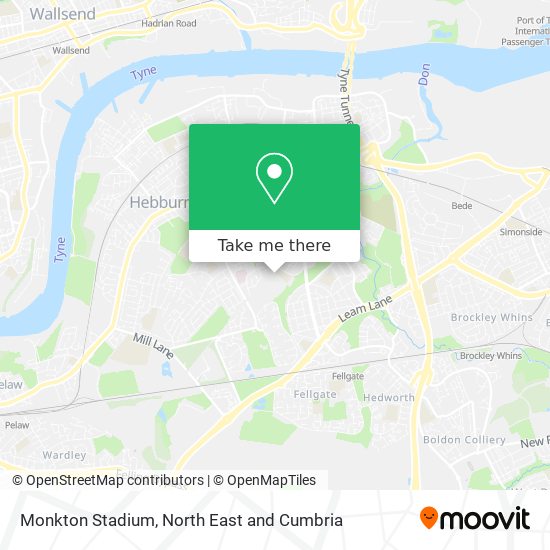 Monkton Stadium map