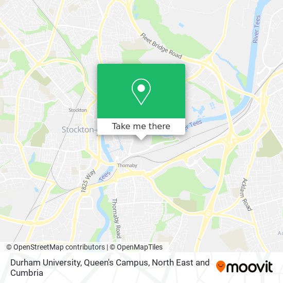 Durham University, Queen's Campus map