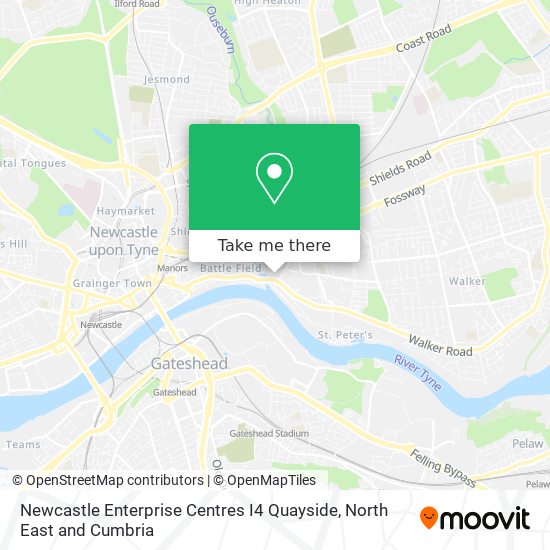 Newcastle Enterprise Centres I4 Quayside map