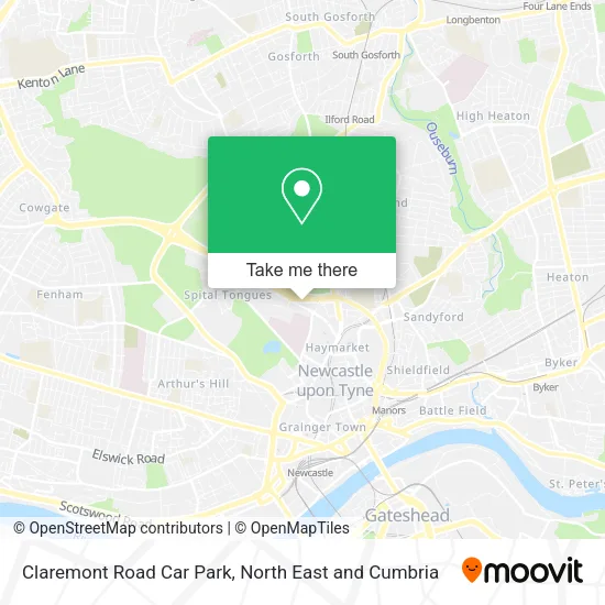 Claremont Road Car Park map