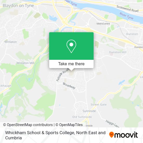 Whickham School & Sports College map