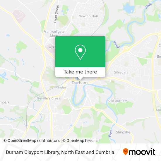 Durham Clayport Library map