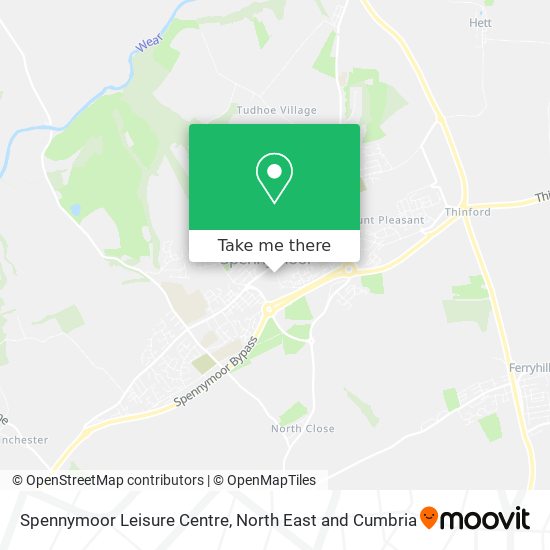 Spennymoor Leisure Centre map