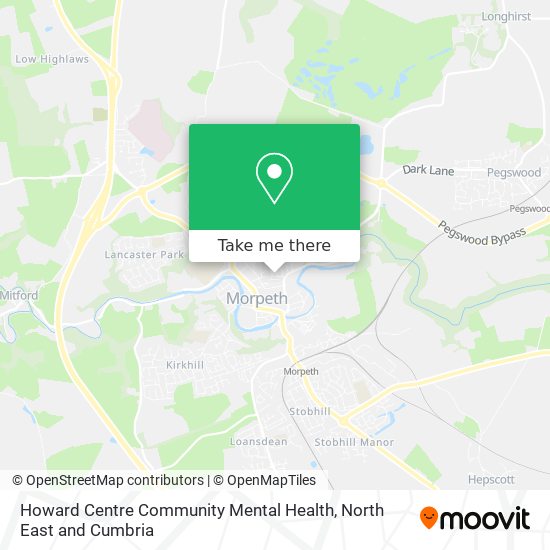 Howard Centre Community Mental Health map