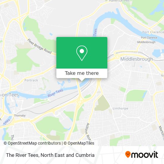 The River Tees map
