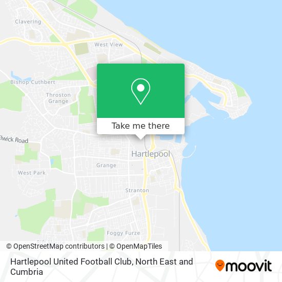 Hartlepool United Football Club map