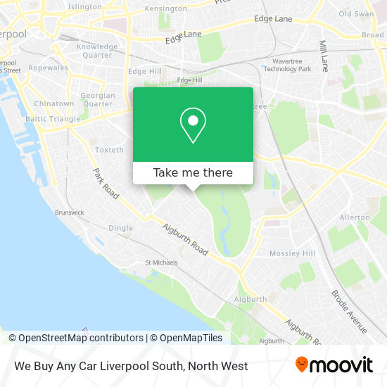We Buy Any Car Liverpool South map