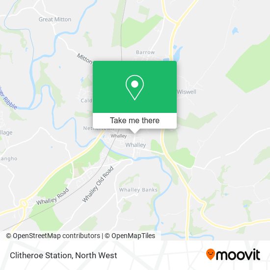 Clitheroe Station map