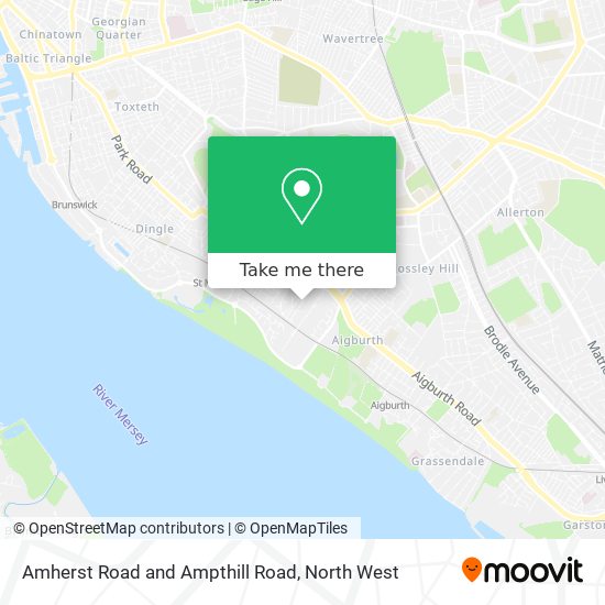 Amherst Road and Ampthill Road map