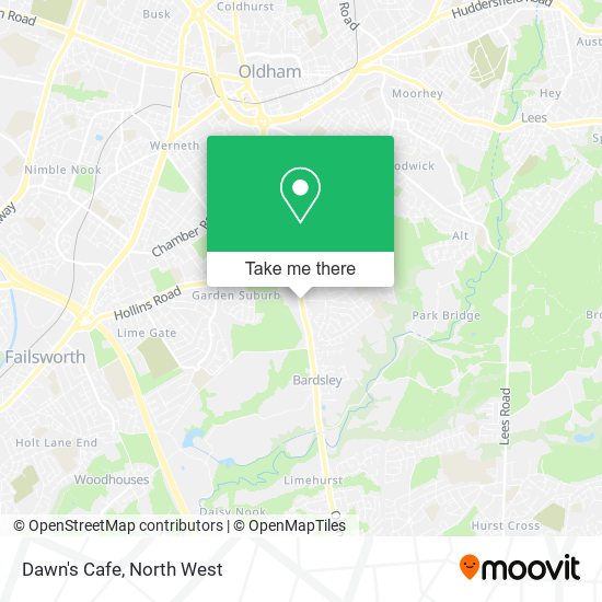 Dawn's Cafe map