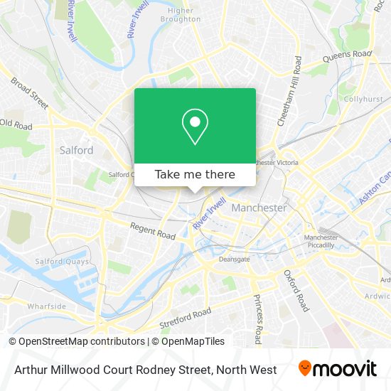 Arthur Millwood Court Rodney Street map