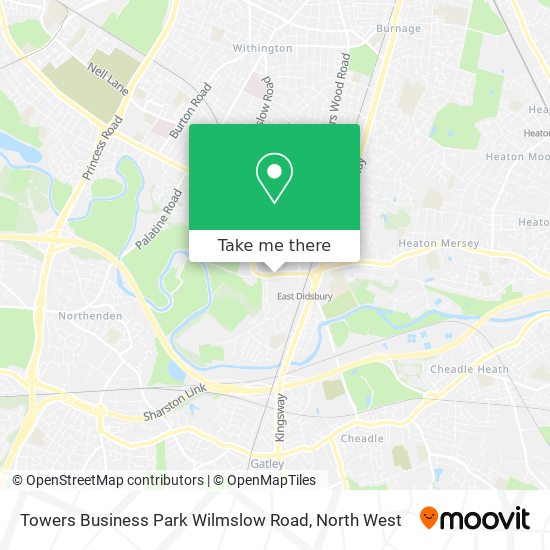 Towers Business Park Wilmslow Road map