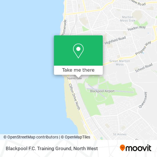Blackpool F.C. Training Ground map