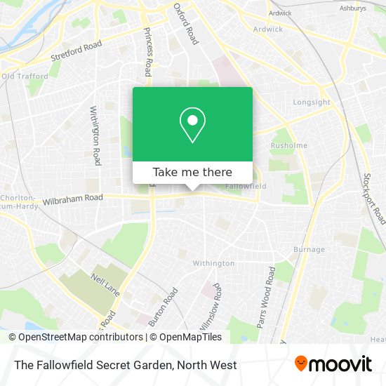 The Fallowfield Secret Garden map