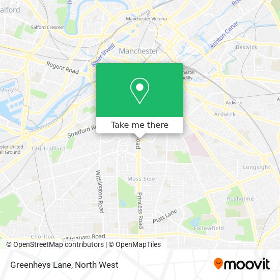 Greenheys Lane map