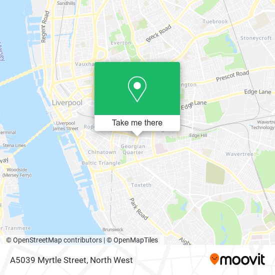 A5039 Myrtle Street map