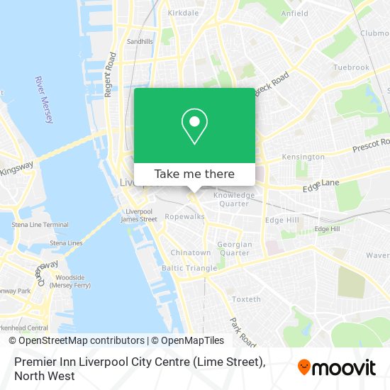 Premier Inn Liverpool City Centre (Lime Street) map
