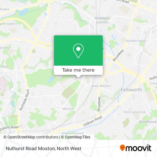 Nuthurst Road Moston map