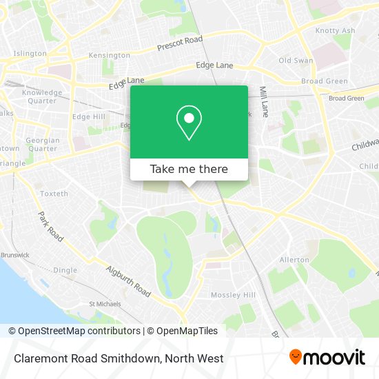 Claremont Road Smithdown map