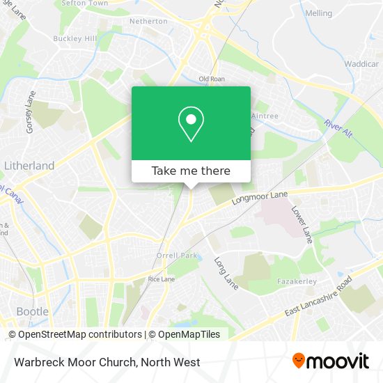 Warbreck Moor Church map
