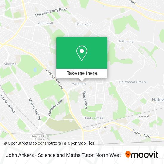 John Ankers - Science and Maths Tutor map