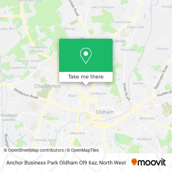 Anchor Business Park Oldham Ol9 6az map